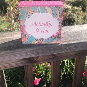 Pastel Polka Dot & Paisley Motivational Block Sign